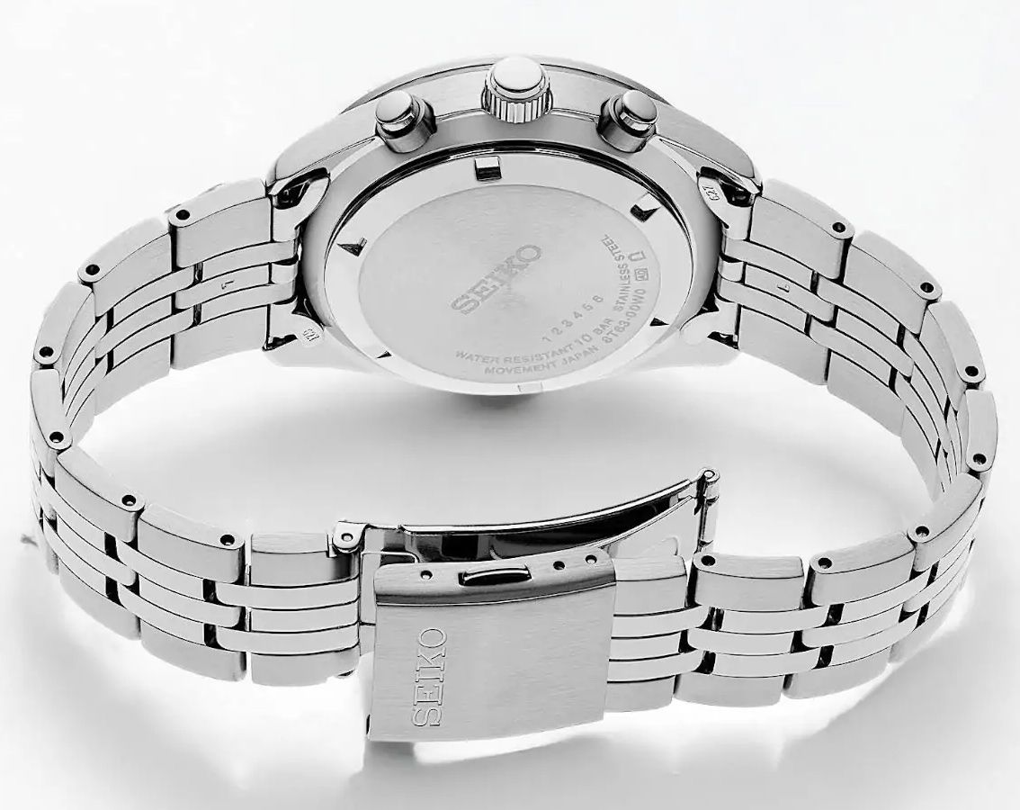Seiko Dress Quartz Men Watches in Round case & Black Dial SSB429P1