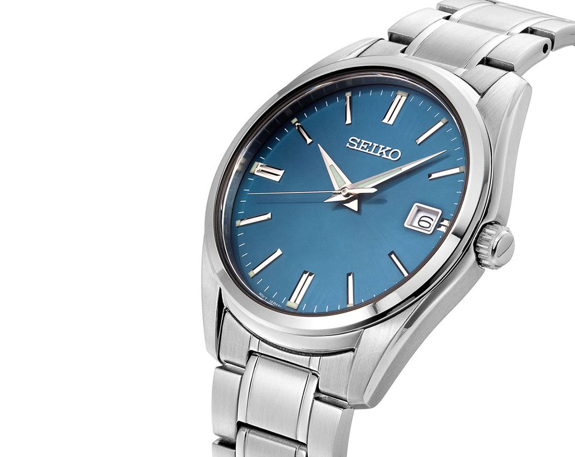 Seiko Dress Quartz Men Watches in Round case & Blue Dial SUR525P1