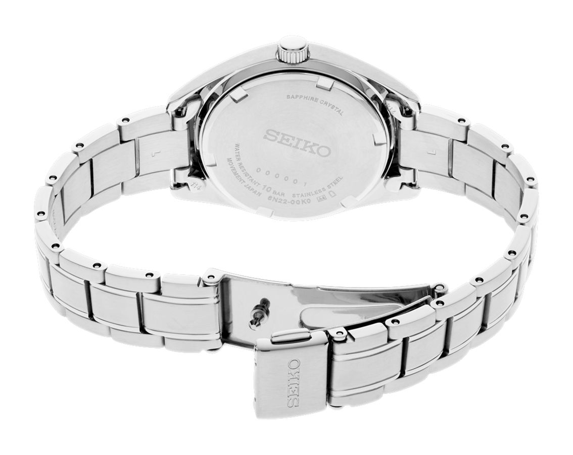 Seiko Dress Quartz Women Watches in Round case & Green Dial SUR533P1