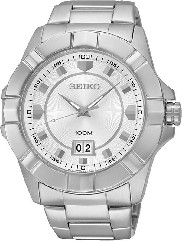 Seiko Lord Quartz Men Watches in Round case & Silver Dial SUR127P1