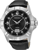 Seiko Lord Quartz Men Watches in Round case & Black Dial SUR131P1