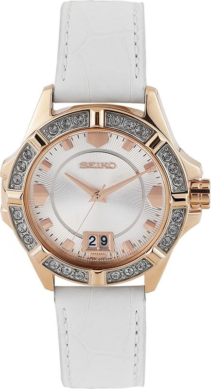 Seiko Lord Quartz Women Watches in Round case & White Dial SUR800P1