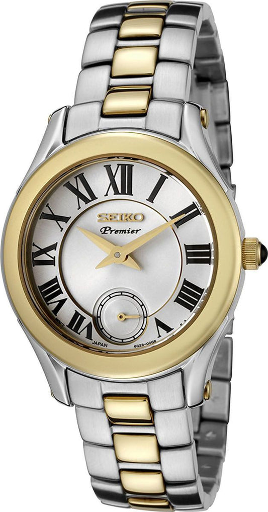 Seiko Premier Quartz Women Watches in Round case & White Dial SRKZ96P1