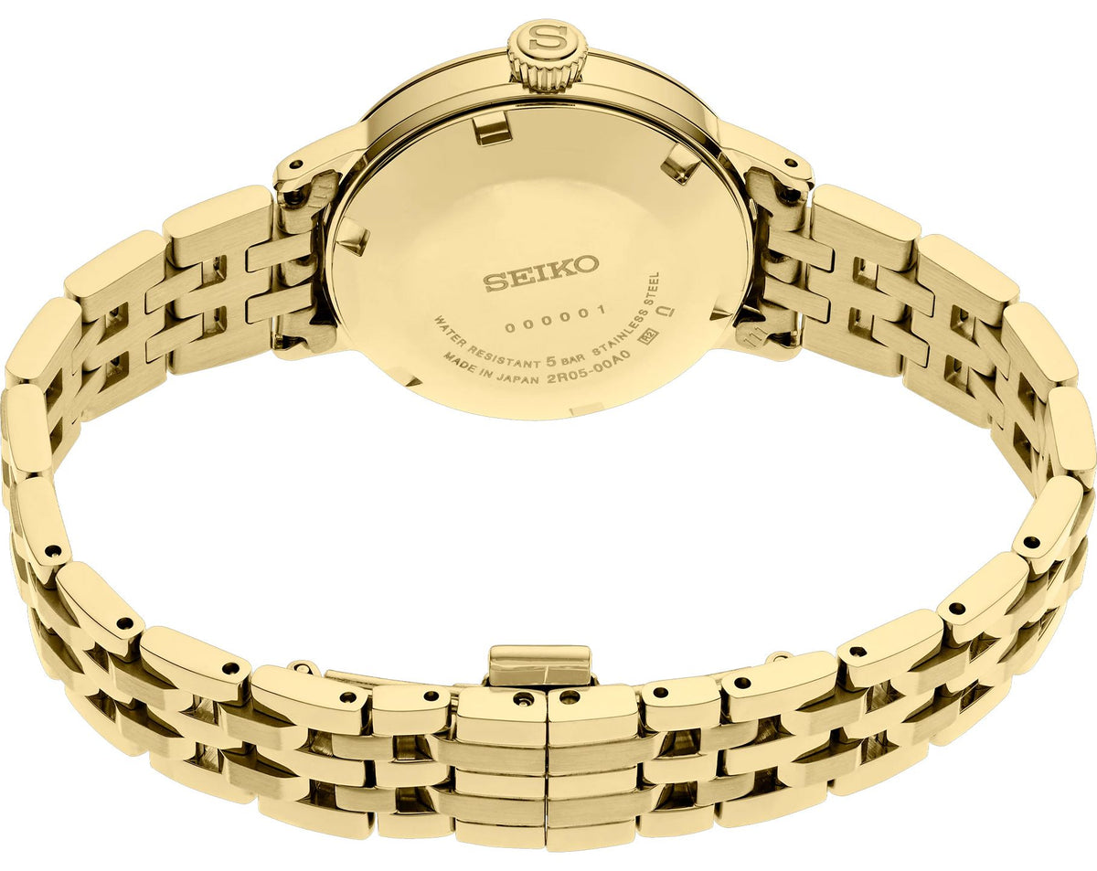 Seiko Presage Automatic Women Watches in Round case & Gold Dial SRE018J1