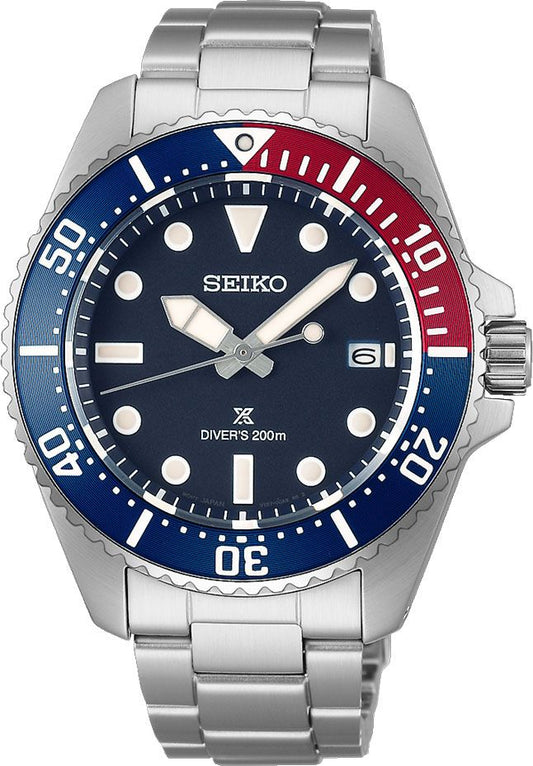 Seiko Prospex Solar Powered Men Watches in Round case & Blue Dial SNE595P1