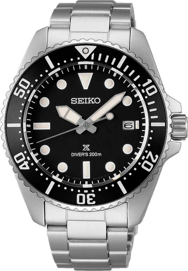 Seiko Prospex Solar Powered Men Watches in Round case & Black Dial SNE597P1