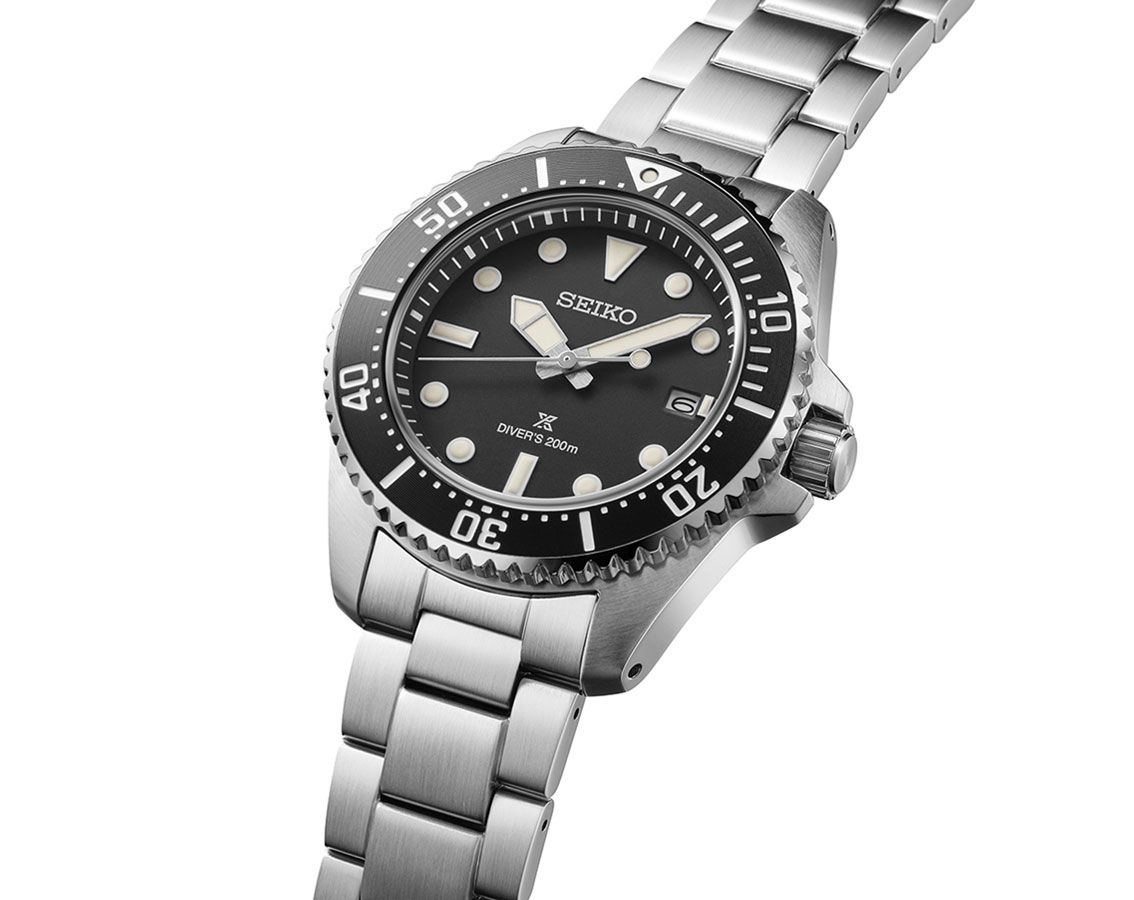 Seiko Prospex Solar Powered Men Watches in Round case & Black Dial SNE597P1