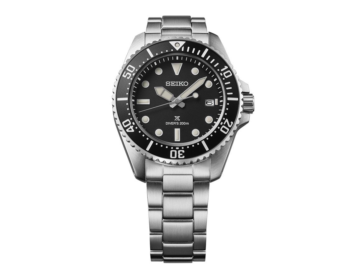 Seiko Prospex Solar Powered Men Watches in Round case & Black Dial SNE597P1