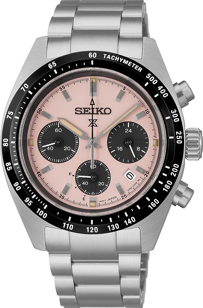 Seiko Prospex Solar Powered Men Watches in Round case & Pink Dial SSC963P1