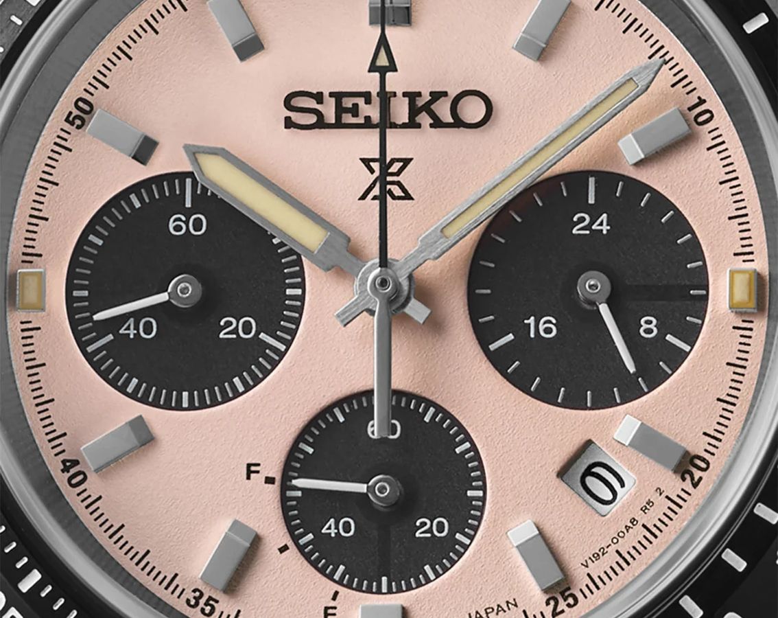 Seiko Prospex Solar Powered Men Watches in Round case & Pink Dial SSC963P1