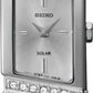 Seiko Solar Quartz Women Watches in Rectangular case & Silver Dial SUP167P1