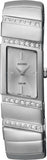 Seiko Solar Quartz Women Watches in Rectangular case & Silver Dial SUP167P1