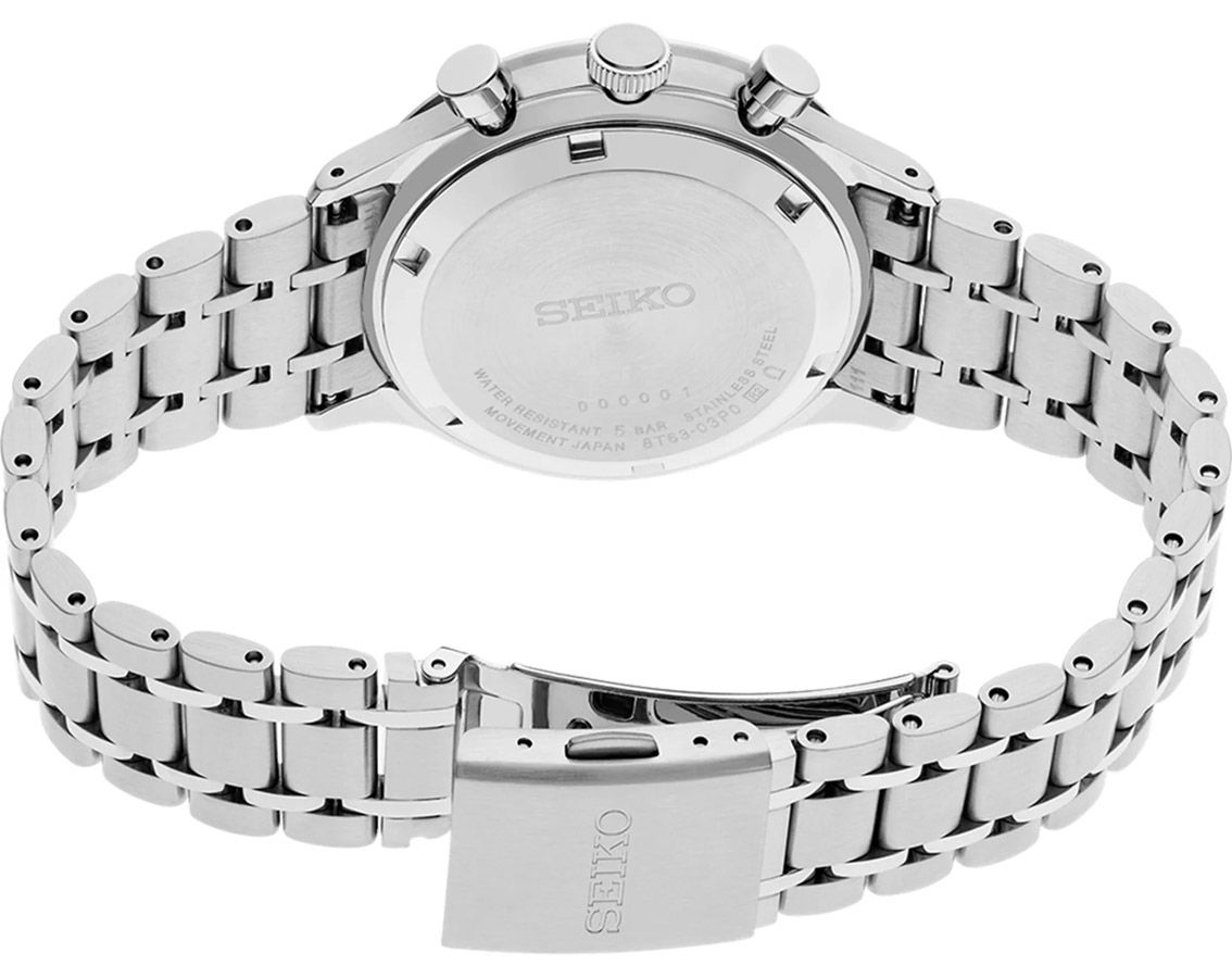 Seiko Sport Quartz Men Watches in Round case & Black Dial SSB479P1