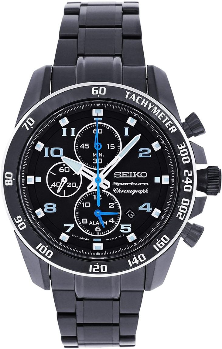 Seiko Sportura Quartz Men Watches in Round case & Black Dial SNAE77P1