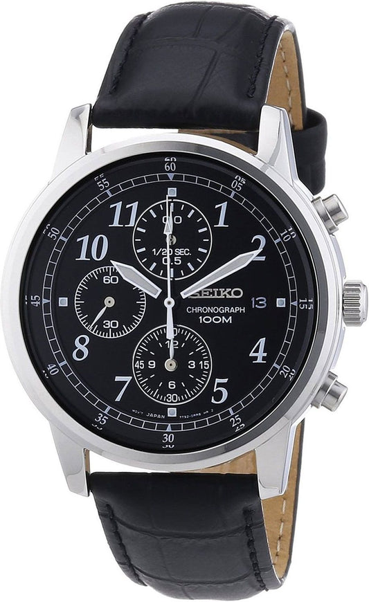 Seiko Dress Quartz Men Watches in Round case & Black Dial SNDC33P1