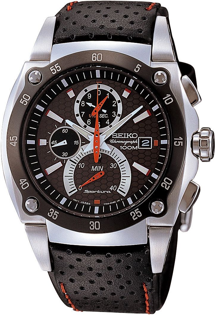 Seiko Sportura Quartz Men Watches in Round case & Brown Dial SPC003P1