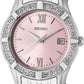 Seiko Promo Quartz Women Watches in Round case & Pink Dial SXDE47P1