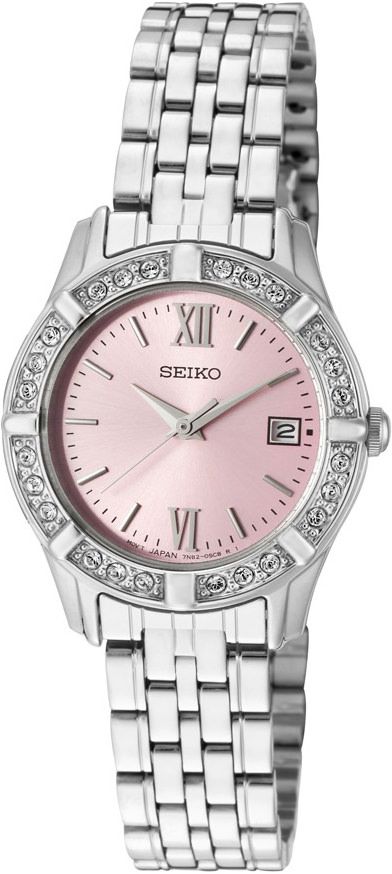 Seiko Promo Quartz Women Watches in Round case & Pink Dial SXDE47P1