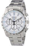 Seiko Quartz Men Watches in Round case & White Dial SSB025P1