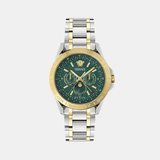 Moonphase Men Quartz Green Dial Multi-Function Stainless Steel Watch VE0K00325