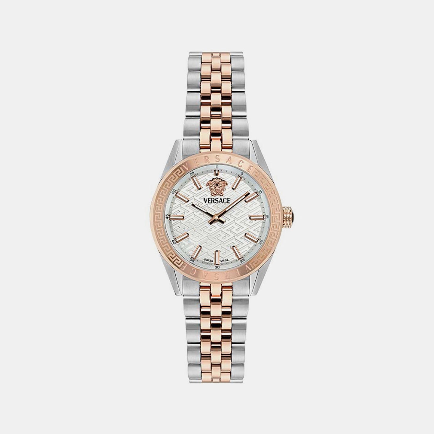 V-Code Women Quartz Silver Dial Analog Stainless Steel Watch VE8I00624