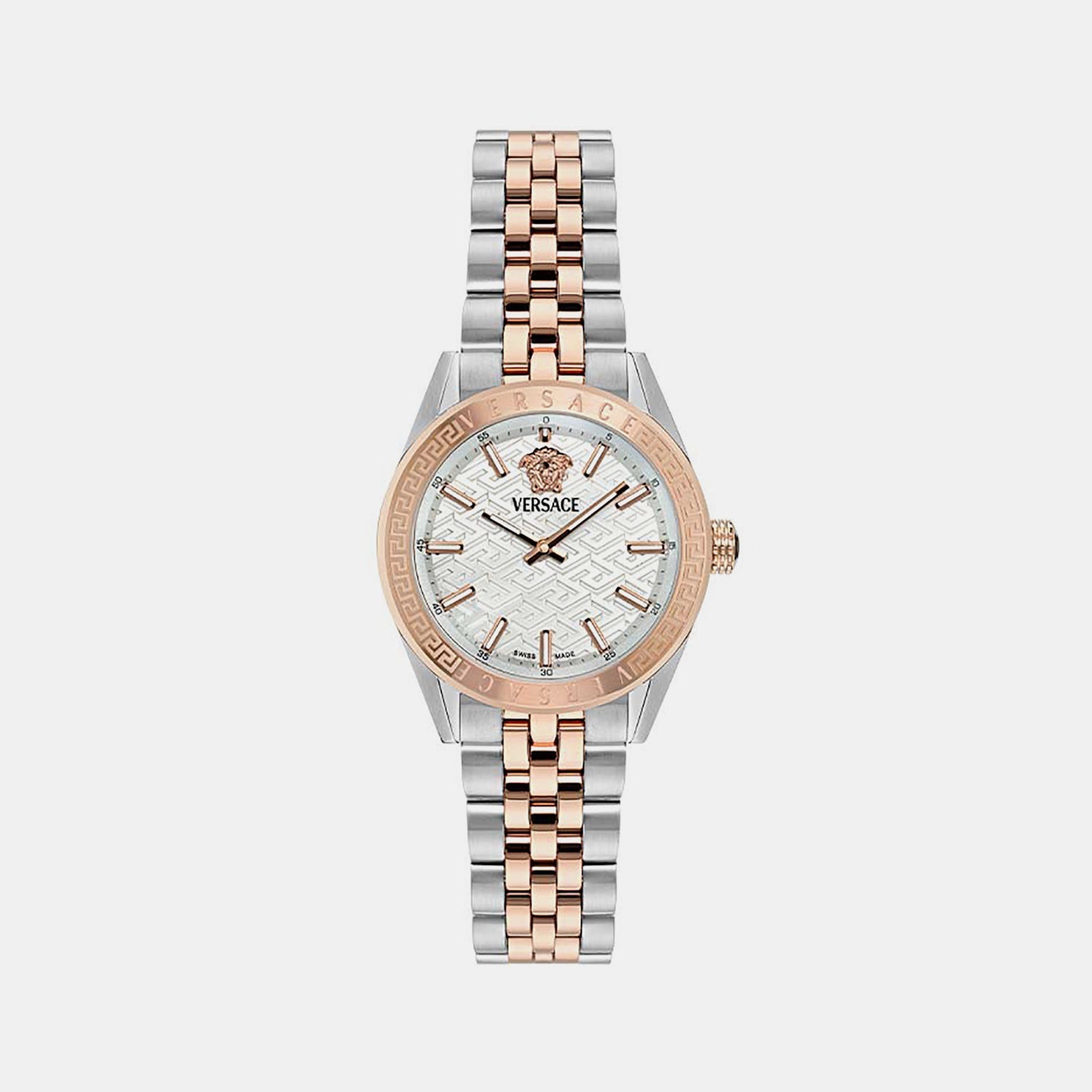 V-Code Women Quartz Silver Dial Analog Stainless Steel Watch VE8I00624